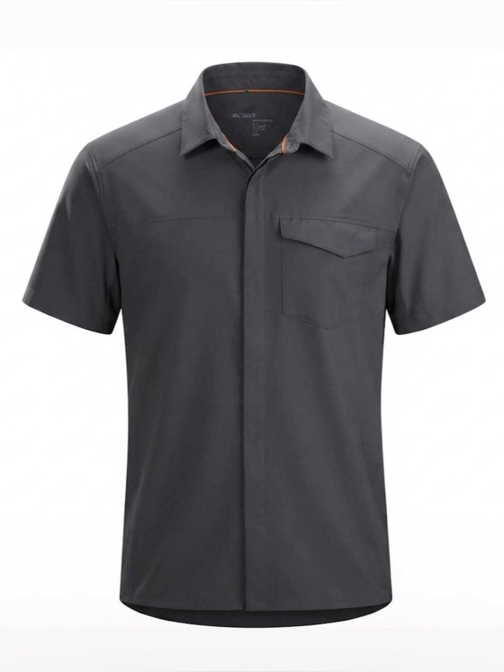 ARC’TERYX men’s grey short sleeve collared shirt size medium
